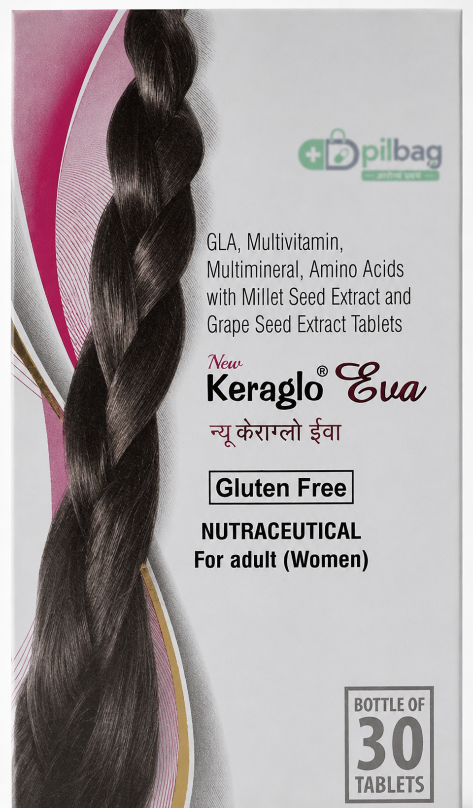 Keraglo Eva Tablet for Adult | Hair Fall Treatment Gluten Free